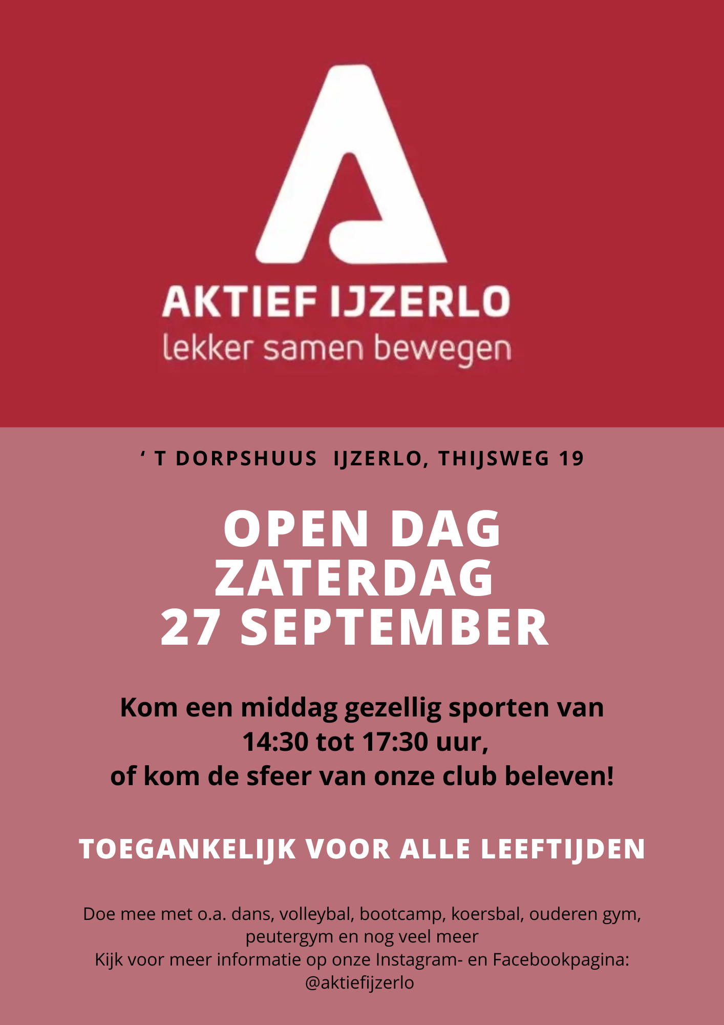 Opendag Aktief 27 september 2025